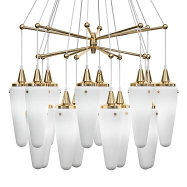 Sleek Nordic Chandelier by Hans-Agne 3D model image 1 