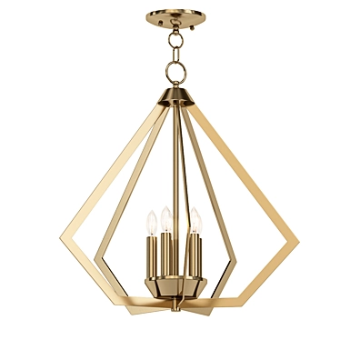 Elegant Metal Prism Pendant 3D model image 1 