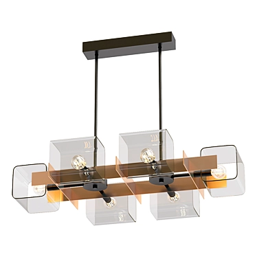 Rivoli Gitte 4091: Elegant Pendant Chandelier 3D model image 1 