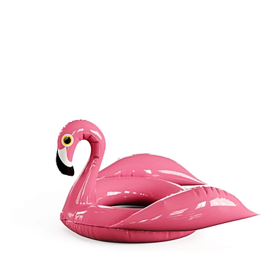 Pink Flamingo Inflatable Pool Float 3D model image 1 