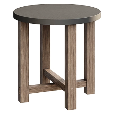 Elegant Marble Nesting End Tables 3D model image 1 