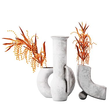 Artisan Ceramic Vase: Handmade Elegance 3D model image 1 
