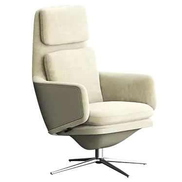 GRAND RELAX Fabric Armchair: Ultimate Comfort and Style 3D model image 1 