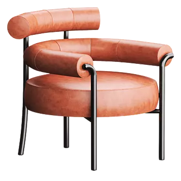 Modern Elegance: OLIO Leather Armchair 3D model image 1 