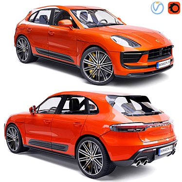 Luxury Detailed Porsche Macan S 3D model image 1 