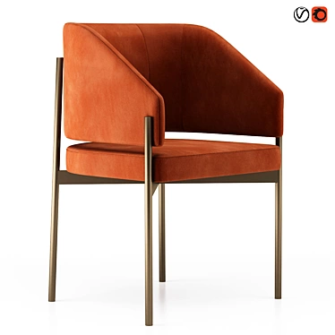 Modern Hermes Chair: Stylish and Comfortable 3D model image 1 