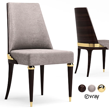 Elegant Vistore Dining Chair 3D model image 1 