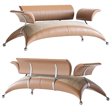 Stylish Safari Sofa 3D model image 1 