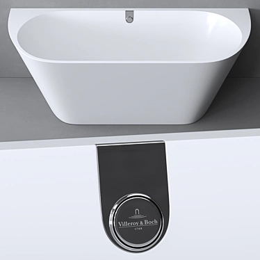Luxurious Villeroy&Boch Oberon Bath 3D model image 1 