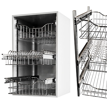 3-Tier Kitchen Cabinet Organizer 3D model image 1 