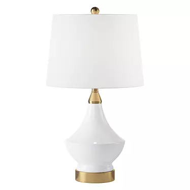 Amsterdam 24.5" White/Gold Table Lamp