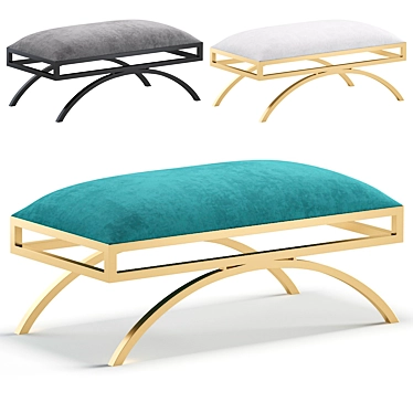 Elegant Cremona Bench: 3 Color Options 3D model image 1 