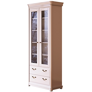 RIVIERA Wood Bookcase: Elegant, Spacious, Stylish 3D model image 1 