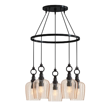 Quoizel Kendrick 5-Light Bronze Chandelier 3D model image 1 