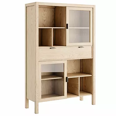 Modern Wood Alen Bookcase 3D model image 1 