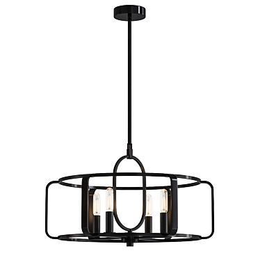 Sleek Santina Pendant Light 3D model image 1 