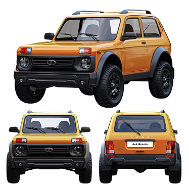 Rugged Niva Bronto 4x4 Beast 3D model image 1 