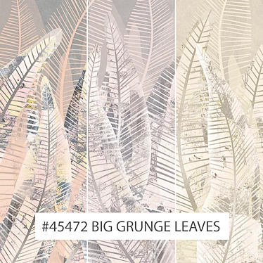 Grunge Leaves: Eco-mural Masterpiece 3D model image 1 
