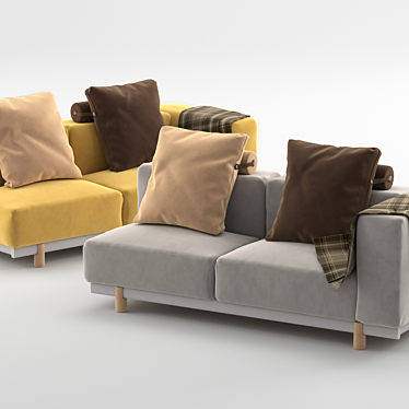 Modern Minotti Kettal Bed: Elegant Design & Superior Comfort 3D model image 1 