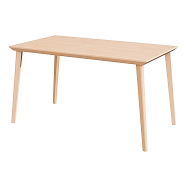 Sleek Ash Veneer Table 3D model image 1 