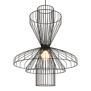 Suspended Elegance: PARACHUTE Chandelier 3D model image 1 