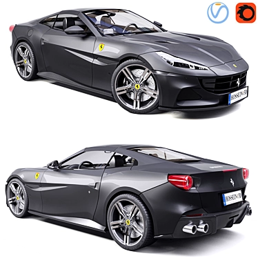 Ferrari Portofino: Exquisite 3D Model 3D model image 1 
