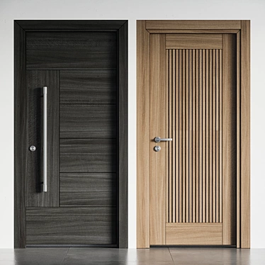  Modern Door 02 - 3D Model 3D model image 1 