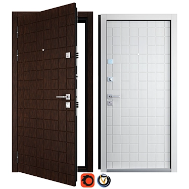 Atmosfera (Favorit) Entrance Door - Stylish and Durable 3D model image 1 