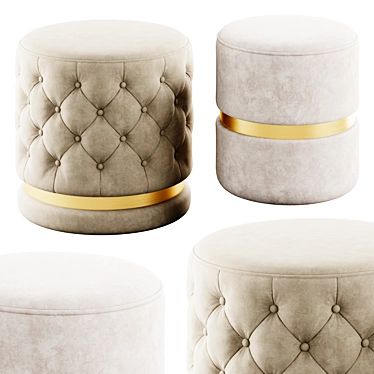 Modern Round Ottomans by !nspire 3D model image 1 