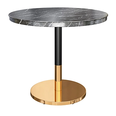 Elegant Black Marble Bistro Table 3D model image 1 
