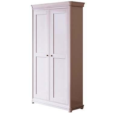 Riviera 2-Door Wooden Wardrobe 3D model image 1 