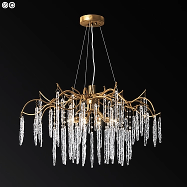 Elegant Willow Chandelier: Timeless Illumination 3D model image 1 