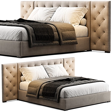 Modena Fabric Diamond-Tufted Extended Bed