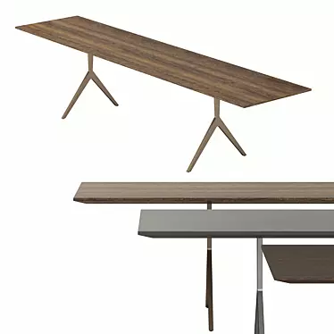 CasaDesus Kims Side Console: Versatile Wood-Topped Table 3D model image 1 