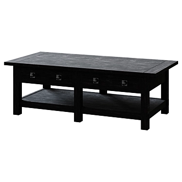 60" Benchwright Rectangular Coffee Table 3D model image 1 