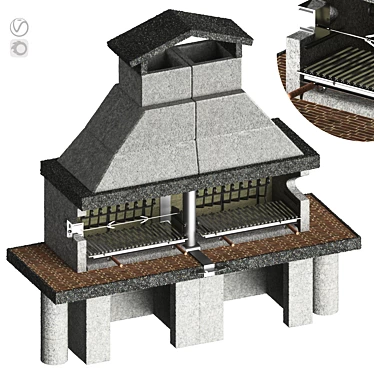 Portable BBQ Grill 3D model image 1 