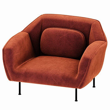  Modern Single Seater Sofa 3D model image 1 
