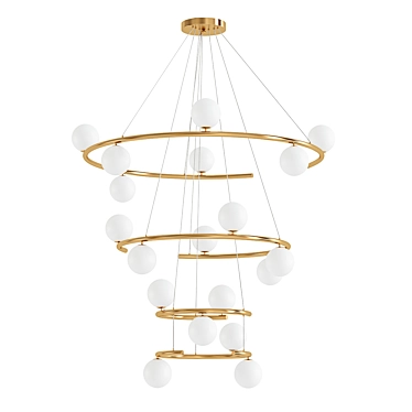 Elegant Sphere Orbit Chandelier 3D model image 1 