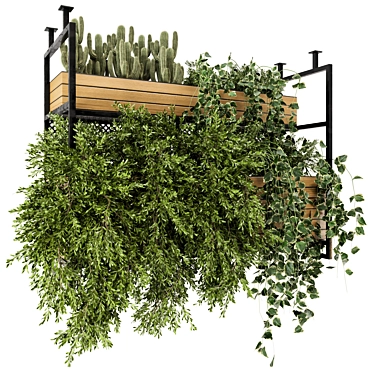 Metal Box Hanging Plants - Set 527 3D model image 1 