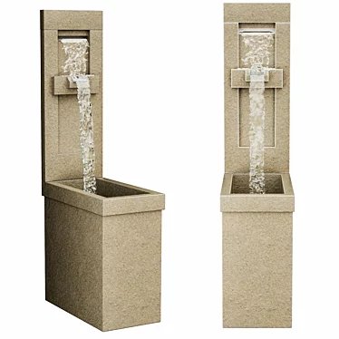 Elegant Lucas Garden Water Fountain 3D model image 1 