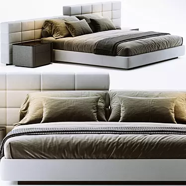 Elegant Minotti Lawrence Bed 3D model image 1 