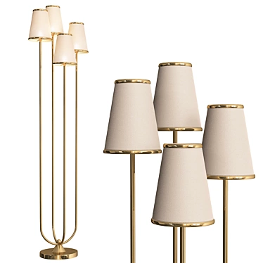 Sleek Modern Floor Lamp 3D model image 1 