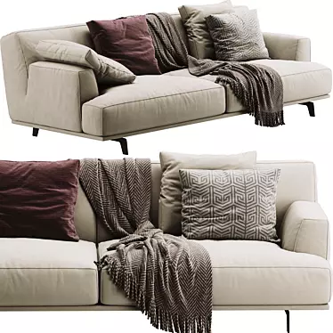 Modern and Stylish Poliform Tribeca Sofa 3D model image 1 