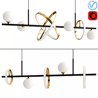 RINBALL 1: Stylish Pendant Lighting 3D model image 1 