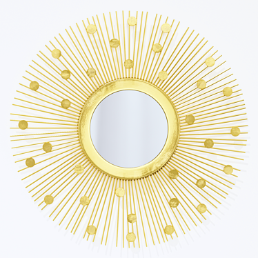 Title: Vintage Sunburst Mirror 3D model image 1 