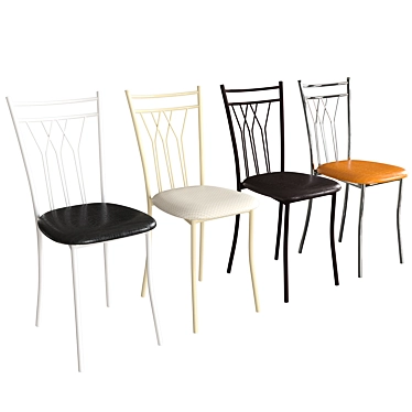 Premier OM: Stylish Metal Frame Chair with Soft Cushion 3D model image 1 