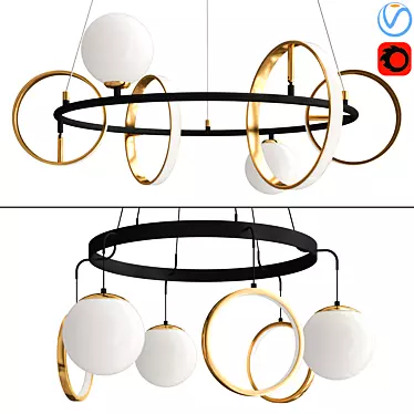 RINBALL 2: Stylish Pendant Lighting 3D model image 1 