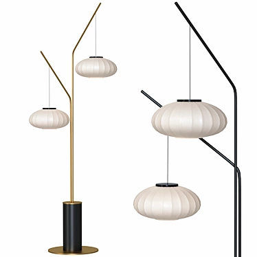 Roche Bobois MEI Floor Lamp: Stylish Design, Impressive Dimensions 3D model image 1 