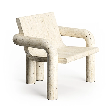 Eternal Stone: Tibur Lounge Chair 3D model image 1 