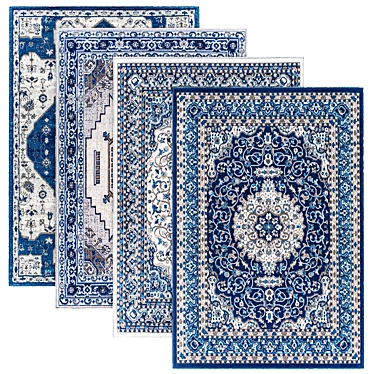 Vintage Blue Rug - Classic Design 3D model image 1 